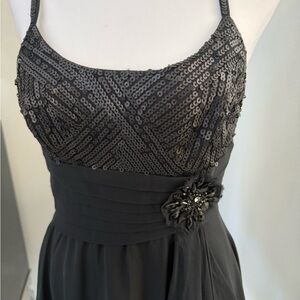 BCBGMaxAzria Black Sequin Embellished Dress